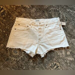 NWT Agolde White Parker Vintage Cut Off Short size 29